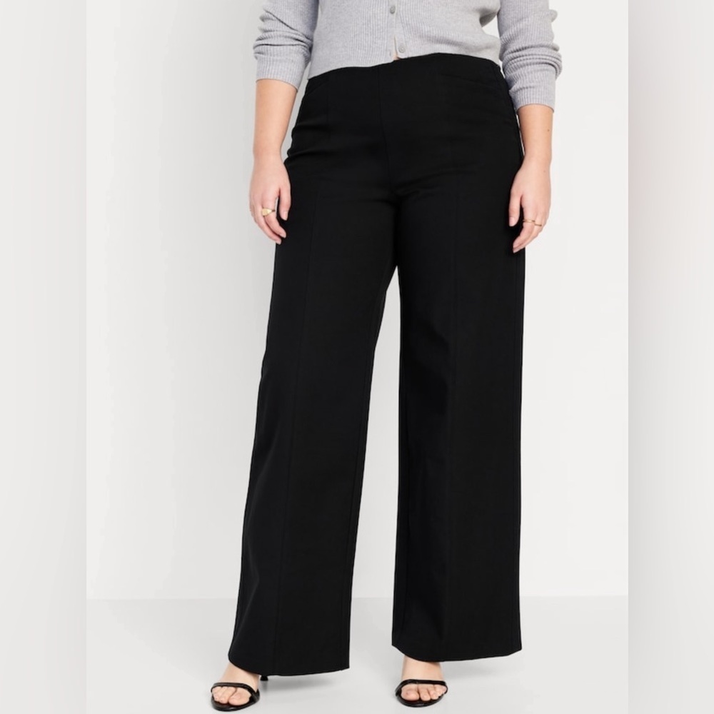 NWOT! Black High-Waisted Pull-On Pixie Wide-Leg Pants for Women - Multiple 🩶🩶 - Picture 5 of 8